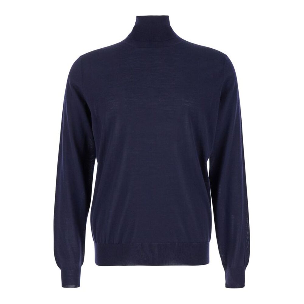Plain Men Girocollo In 100% Merinos